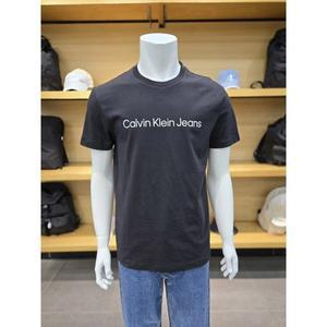 [파주점][Calvin Klein Jeans][캘빈클라인진]CK진공용 일자로고 포인트 슬림핏 반팔 티셔츠(4RAB820-UB1)