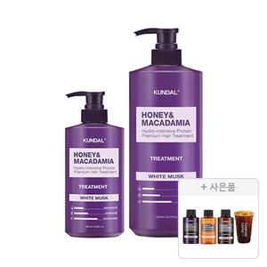 쿤달 네이처 트리트먼트, 화이트머스크, 1058ml, 1개 + 500ml, 1개+ 증정(여행용 3종 키트, 화이트머스크)