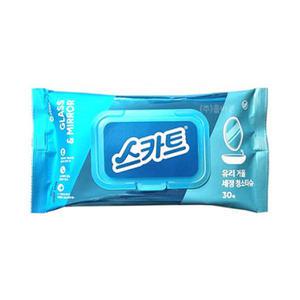 스카트 유리 거울 세정 청소티슈 30매 x 8팩