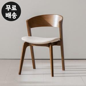 [벤티스가구]솔데 고무나무 원목 패브릭 식탁 의자 수입 예쁜 체어 주방 수입(크림베이지)