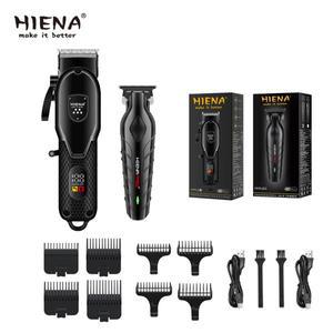 HIENA 전기 머리 깎기 전문 머리 수염 트리머 남자 강력한 전기 머리 깎기 트리밍 머리 절단