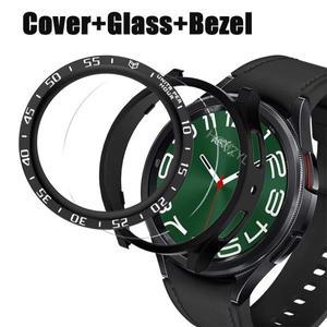 케이스 + 베젤 링 강화 유리, 삼성 갤럭시 워치 7, 40mm, 스크린 보호대, FE 액세서리