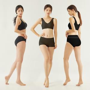 JAJU E 여 수피마코튼 노라인 브라 팬티 트라이얼 세트베이지 973817