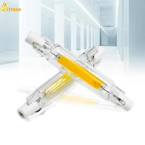 R7S LED 스팟라이트 COB 램프 전구 유리 튜브 교체 할로겐 조명 AC 220V 110V 78mm 118mm 5W 10W