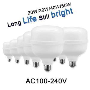 2-5pcs 큰 LED 전구 E27 50W 40W 30W 20W AC 100V-240V 따뜻한 흰색 2700K 자연 4000K 빛 가정용