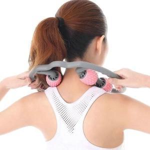 고품질 5롤러 다리 종아리 허벅지 360도 회전 롤러 마사지기 마사지롤러 지압봉 등마사지 (WFHKPUR)