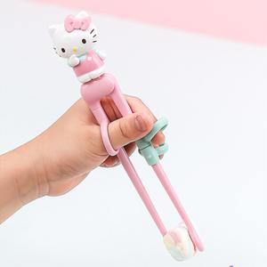 키티 왼손교정 젓가락 1단계 어린이용 유아용 유치원준비물