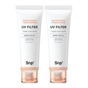 SNP 글루타치온 나이아신아마이드 UV 필터 토닝 선크림 50ml + 휴대용 미니 20ml