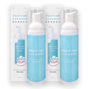치아교정기 틀니세정제 플라그 및 얼룩제거 덴티미 클리너 의치세정제 폼타입 200ml X 2개