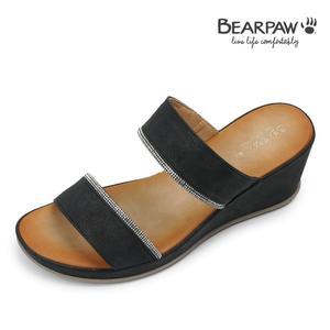 [베어파우](하남점)(BEARPAW) 웨지슬리퍼 RIONA 블랙 K2979001RBW