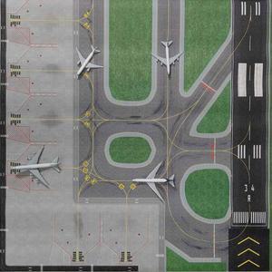 미니공항 항공기활주로 필름 시뮬레이션 2x0 5 120x108cm 세트 BN 착륙