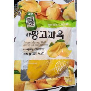 망고 재호식품 350g내외x2입 500g X5얼린 언망고 주스용 토핑용 빙수용 과육 냉동 아이스 다이스