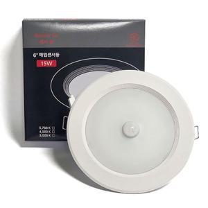 센서온 6인치 15W LED 매립 센서등 모션감지 다운라이트 인테리어조명 복도등 현관등 넥스타조명