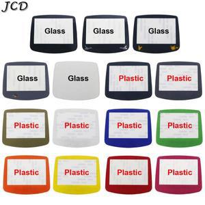 호환품 호환 Advance GBA 콘솔 교체 용 JCD 유리/플라스틱 스크린 렌즈 보호기 미러 커버 (뒤 스티커 포함)