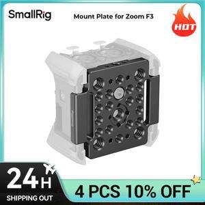 벨크로 및 보관 가방이 포함된 줌 F3 레코더용 SmallRig 장착 플레이트, 마이크 마운트 부착용, 다중 구멍