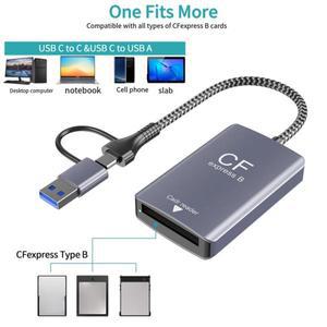 L19-2 In 1 CF Express  B 카드 리더기 어댑터 3.2 10Gbps 휴대용