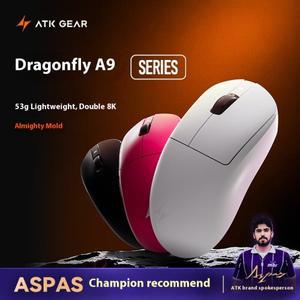 ATK A9 울트라 무선 게임용 마우스 A9/A9 SE/A9 Plus/A9 Pro 트라이 모드 8K 53g 경량 E-스포츠 PC 맞춤형