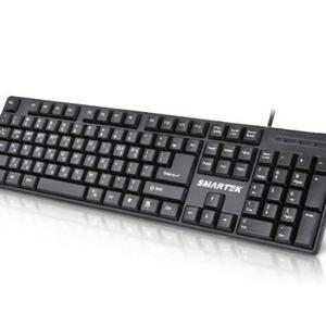 스마텍 STK-1000 유선 키보드 스킨 포함PC연결 사무용 PC 컴퓨터