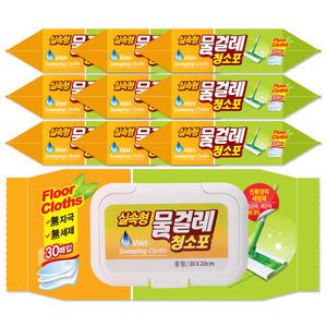 태광 물걸레청소포 실속 중형 30매x10팩 청소포 1회용 리필형 부직포 청소물티슈