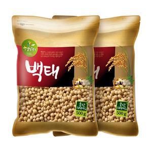 [현대농산]국산 백태 1kg (500gx2봉) 메주콩