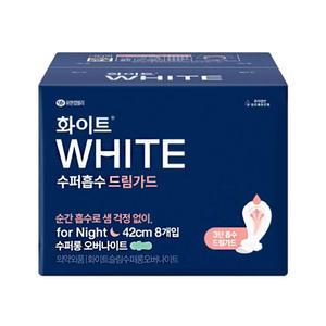 화이트 수퍼흡수 생리대 드림가드 수퍼롱 오버나이트 8p