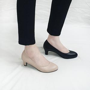 합격 국산 민자 둥근코 유니화 정장 면접 구두 5cm