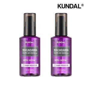 [쿤달]마카다미아 울트라 헤어세럼 베이비파우더 100ml x2개
