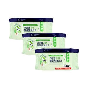 크린랩 간편 물걸레 청소포 표준형 40매 x 3개 / 청소물티슈