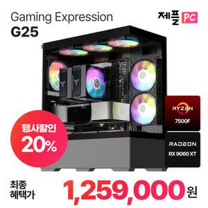 AMD 라이젠5- 세대 7500F RX 9060 XT GAMING OC D6 16GB 컴퓨터 조립PC 데스크탑 게이밍  G25
