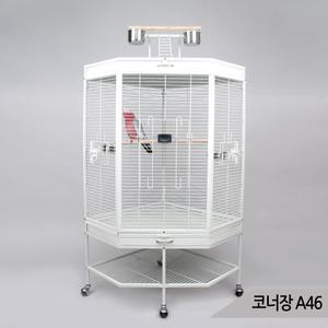 대형새장 앵무새 케이지 코너장 이동식새장 철제 A46