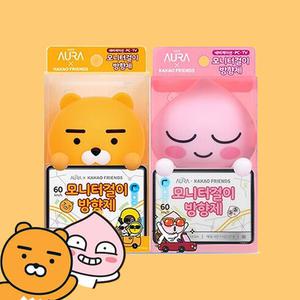 아우라 카카오프렌즈 방향제/라이언 어피치 자동차 차량용 사무용 가정용 실내 모니터걸이 디퓨저 방향제