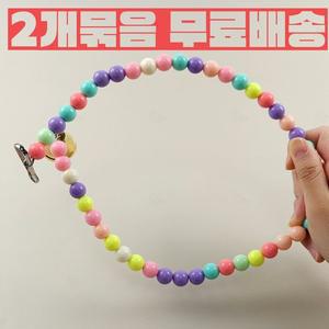 [기타](2개묶음) 오색 꽈베기 무지개 장난감 조류 앵무새 입질 횟대 사다리