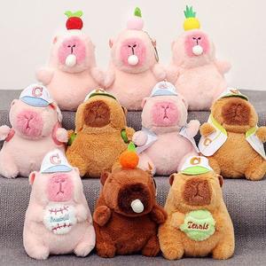 뮤고스 야구 카피바라 콧물 풍선 말랑이 애착인형 키링 고리