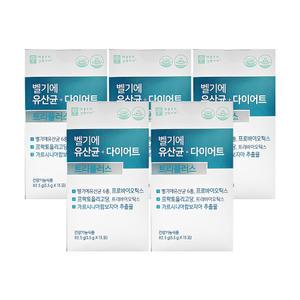 애플트리김약사네 벨기에 유산균 다이어트 트리플러스 5.5g x 15포 x 5박스 /An