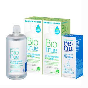 바슈롬 리뉴 바이오트루 500ml x 2개 + 후레쉬 355ml x 1개 소프트 렌즈 세척액