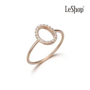 [르샵주얼리] 14K 오벌도우 큐빅 반지(GoldPlated)_LJ5075BRR