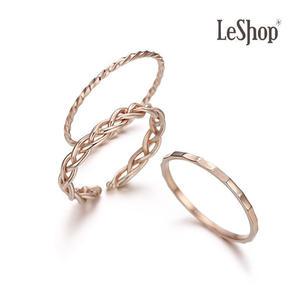 [르샵주얼리] 14K 꼬임 반지 3종 세트(GoldPlated)_LJ0710BRR