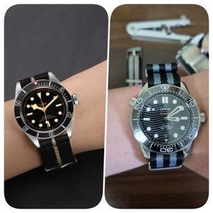 오메가 씨마스터 튜더 블랙베이 펠라고스 나토 밴드 스트랩 20mm,22mm