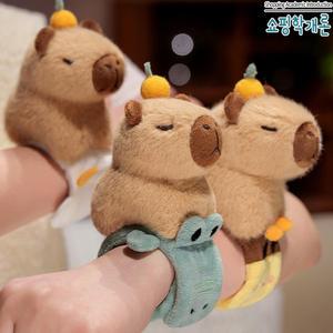 쇼핑학개론 카피바라 손목 밴드 팔찌 봉제인형 귀여운 동물 캐릭터 스냅링