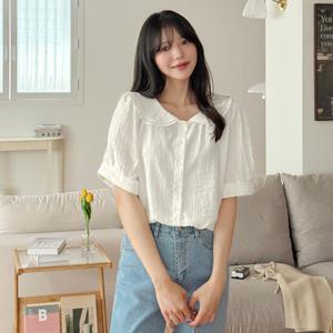 피엘로 빅카라넥 블라우스 81182 빅사이즈여성의류