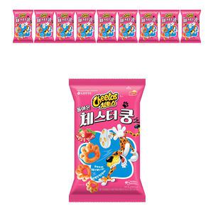 롯데웰프두 치토스 돌아온 체스터 쿵 새콤달콤딸기맛 55g, 10개