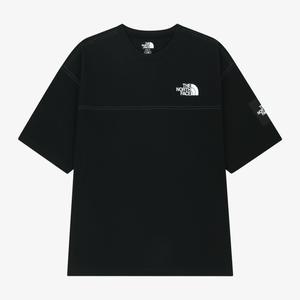 노스페이스 화이트라벨 남여공용 반팔티셔츠 25SS 스티치 다잉 반팔 라운드티 NT7UR04N BLK