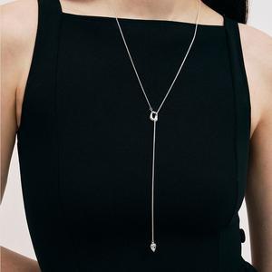 [Hei]Y drop heart necklace
