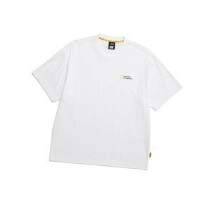 매장정품 NATIONALGEOGRAPHIC 내셔널지오그래픽 N255UTS909 세미오버핏 수피마 반팔 티셔츠 WHITE N255UTS9