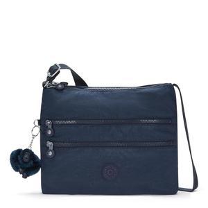 Kipling 여성용 알바르 초경량 내구성 나일론 크로스 메신저 숄더백 블루 658558