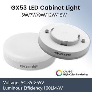 2PCS Hight 루멘 GX53 전구 스포트 라이트 LED AC85 265V 100lm/W 120degree 전력 주 광원 옷장 캐비닛 대담한