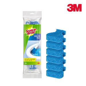 3M 스카치브라이트 크린스틱 일회용 변기수세미 리필 6개 (514)