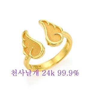 [피주얼리]천사 날개 모양 순금 반지 3.75g 순금 24k 99.9 돌 백일 반지 돌반지 기념 선물용 30종 r