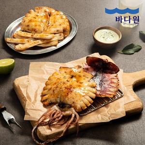 [바다원]동해안 피데기 반건조 오징어 5미(600g)국내산_대형_냉동