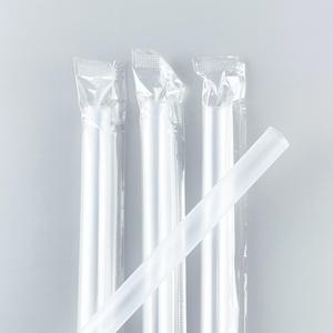 버블티 롱 일자빨대 12mm x 28cm 투명 개별포장2000개